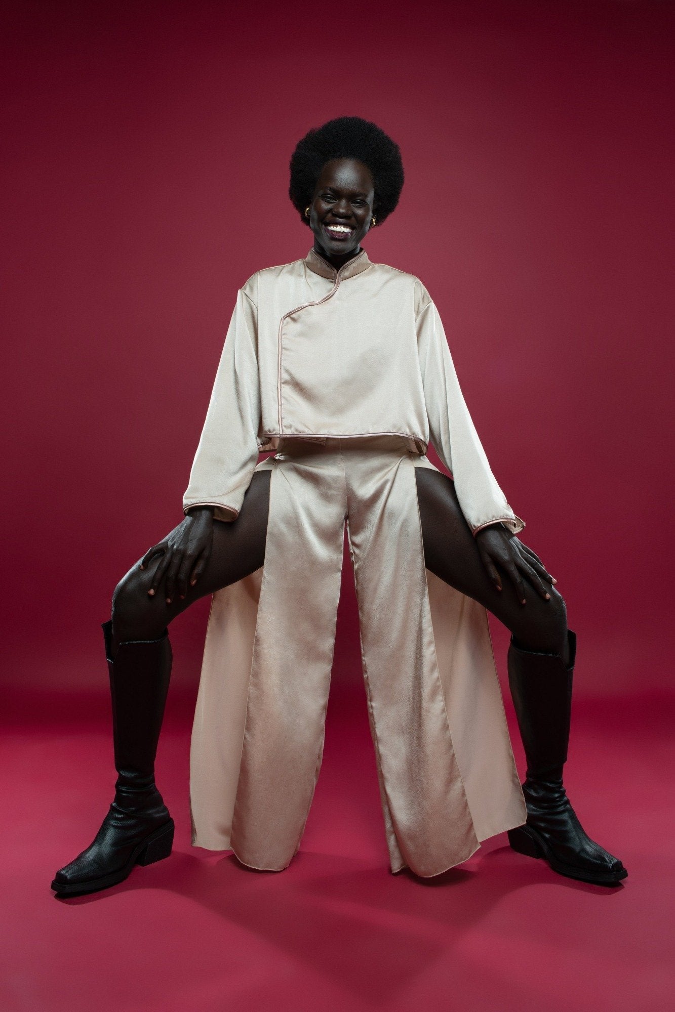 Bill Satin Chinese Shirt - Makara wear