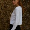 Organic Cotton Long Sleeve Crop Top - Makara wear