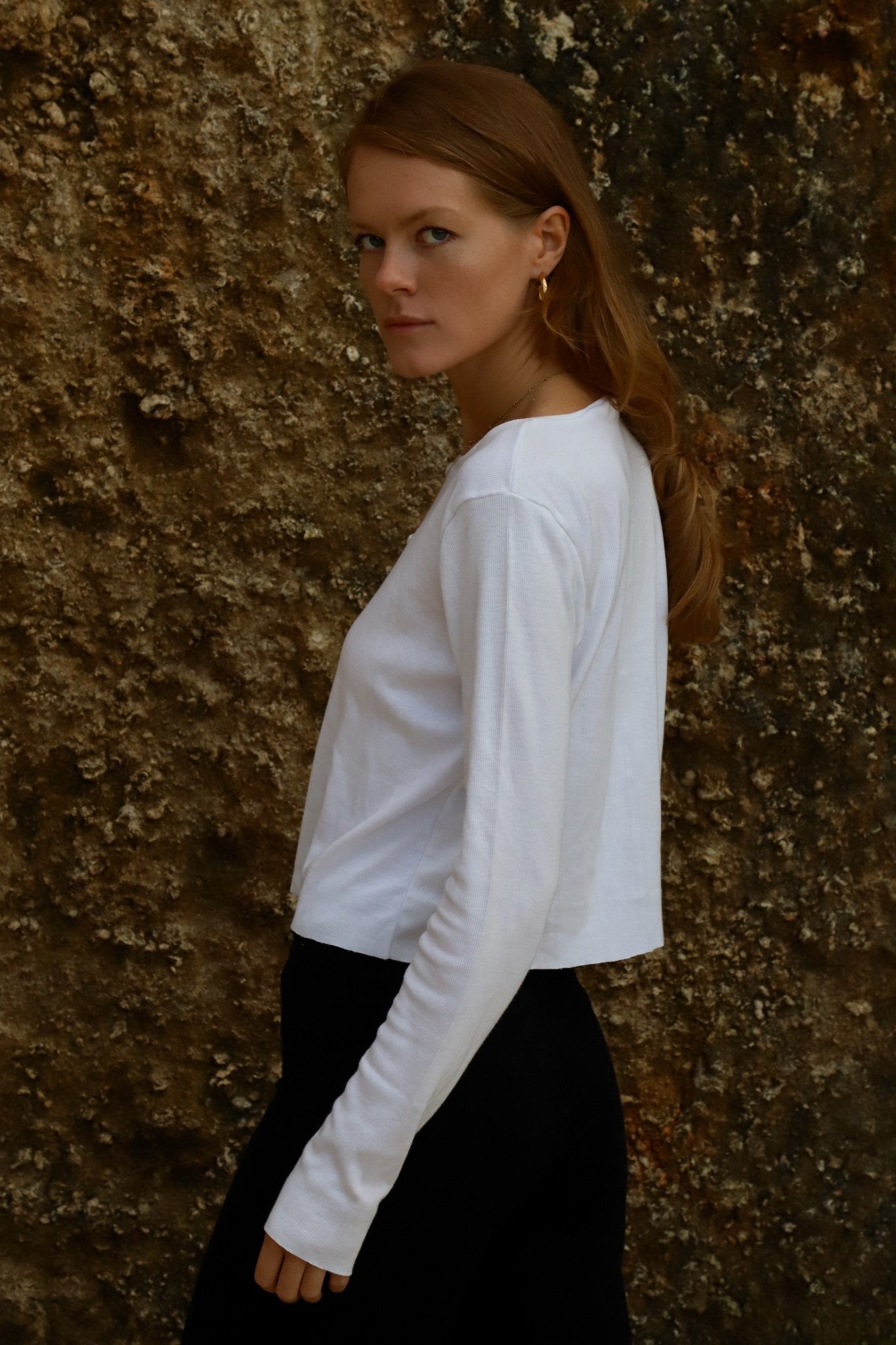 Organic Cotton Long Sleeve Crop Top - Makara wear
