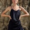 Upcycled Black Slip Dress - Makara wear
