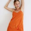 Upcycled Burnt Orange Slip Dress - Makara wear